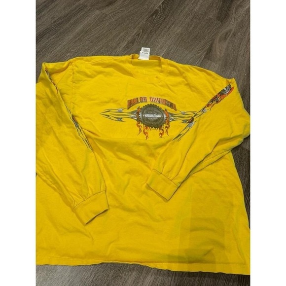 Harley-Davidson Other - Harley Davidson Mens XL Yellow Long Sleeve Graphic T-Shirt 2004 Jim's Beach FL